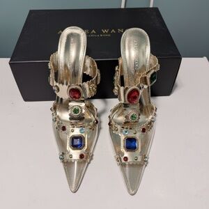 Women's Pointed Toe Rhinestone Azalea Wang Pump